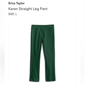 Erica Taylor Green Karen Straight Leg Pant